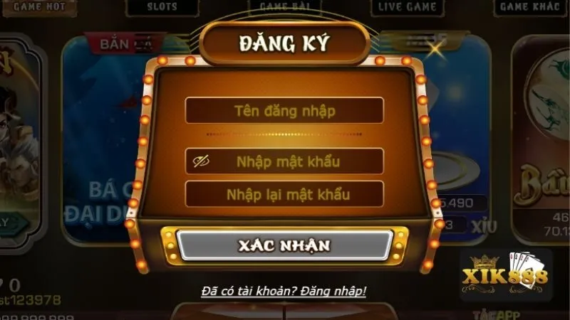 Người chơi đăng ký tài khoản nhanh chỉ với 3 bước