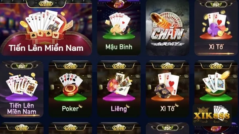 Top các tựa game bài siêu hot tại Xik888